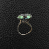 Blue Spinel & Black Diamond Ring