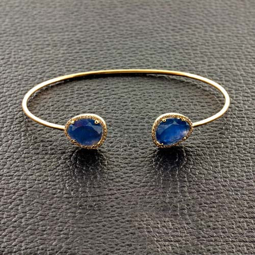 Sapphire & Diamond Bangle Bracelet