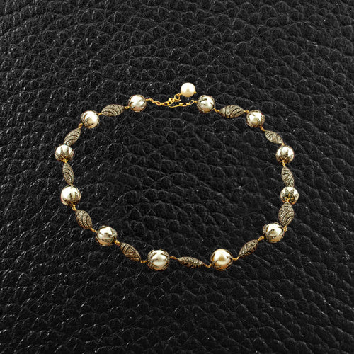 Pearl & Brown Diamond Necklace