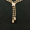 Brown & White Diamond Lariat Necklace