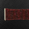 Wide Ruby Bead & Diamond Bracelet