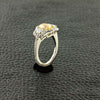 Yellow Cushion cut Diamond Engagement Ring