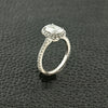 Oval Diamond Ring with Diamond Halo