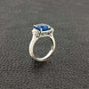 Cushion Sapphire & Diamond Ring