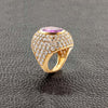 Pink Ceylon Sapphire & Diamond Cocktail Ring