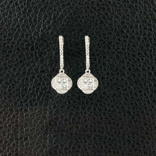 Diamond Dangle Earrings