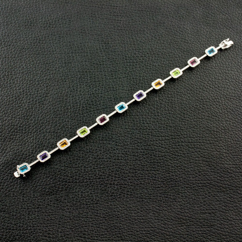 Semi-Precious Stones & Diamond Bracelet