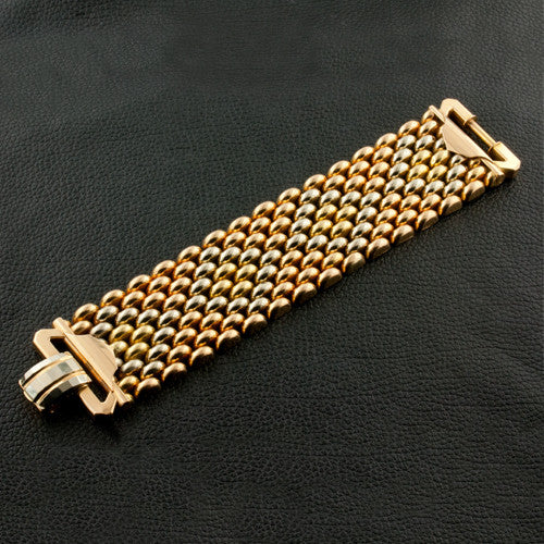 Tri-color Gold Estate Bracelet