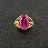 Pink Tourmaline & Diamond Estate Ring