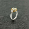 Radiant cut Yellow Diamond Engagement Ring