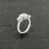 Asscher cut Diamond Three Stone Ring