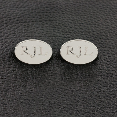 Sterling Silver Oval Cufflinks