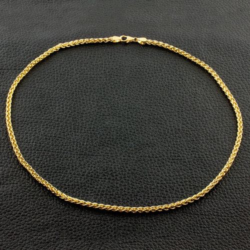 Yellow Gold Wheat Chain
