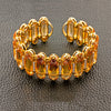 Citrine, Orange Sapphire & Diamond Cuff Bracelet