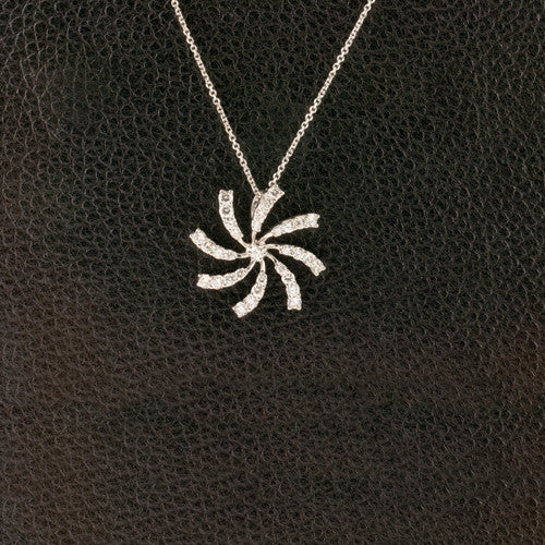 Diamond Pin Wheel Pendant