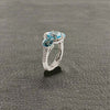 Triple Blue Topaz & Diamond Ring