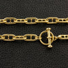Anchor Link Necklace with Toggle Clasp