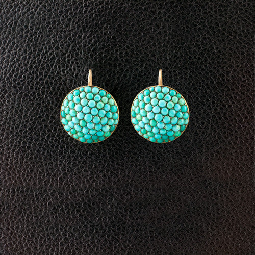 Turquoise Bead Estate Earrings
