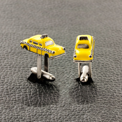 Yellow Taxi Cab Cufflinks
