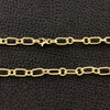 Gold Oval and Round Link Chain Necklace