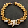 Gold Braid & Diamond Estate Necklace
