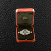 Sapphire, Diamond & Pearl Cartier Estate Pin with Box