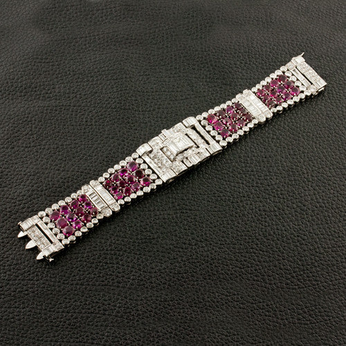 Ruby & Diamond Cartier Estate Bracelet