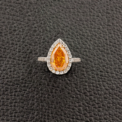 Orange Diamond Ring