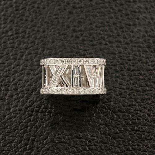 Eternity Band with Diamond Roman Numerals