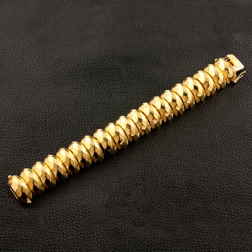 Domed Link Gold Estate Bracelet