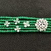Emerald Bead Necklace with Diamonds