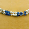 Tanzanite & Pearl Necklace with Diamond Accents