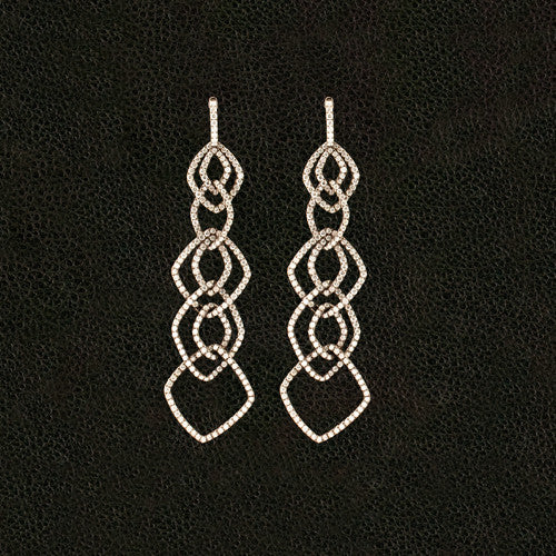 Cascading Dangle Diamond Earrings