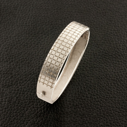 White Gold & Diamond Bangle Bracelet