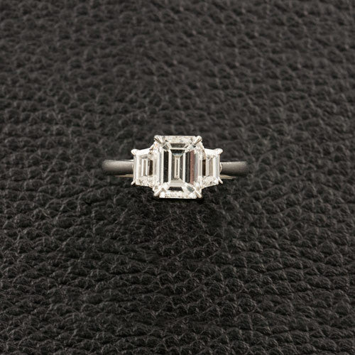 Emerald cut Diamond Engagement Ring