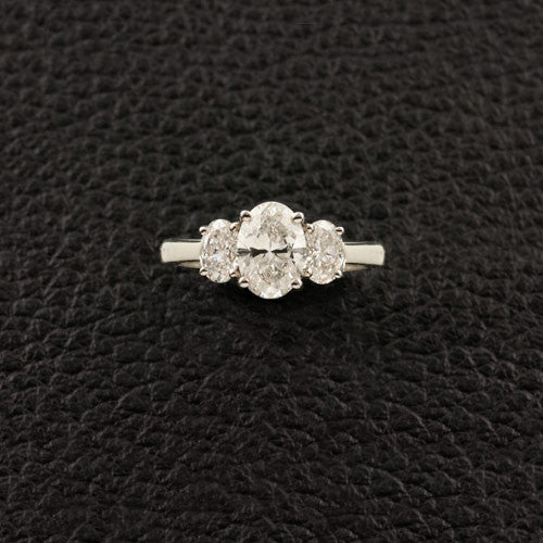 Three Oval Diamond Ring