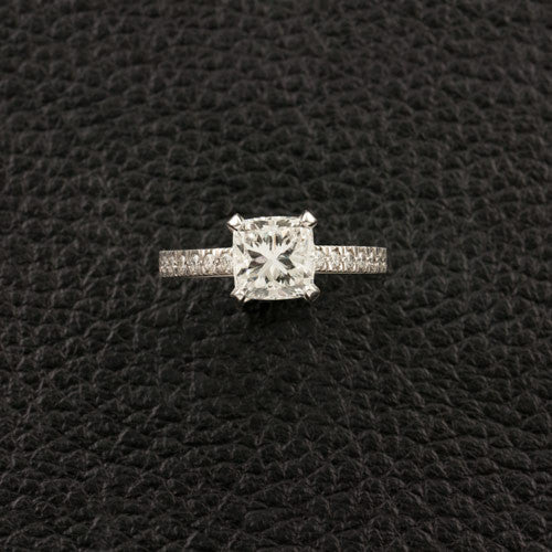 Cushion & Round Diamond Engagement Ring
