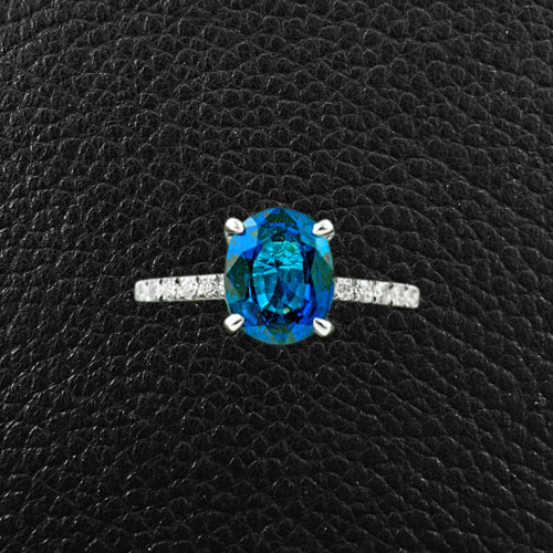 Oval Sapphire & Diamond Ring