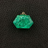 Carved Emerald Floral Pendant