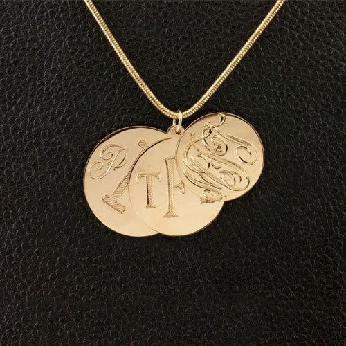 Engraved Disc Pendant