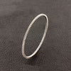 Slip-on Diamond Bangle Bracelet in White Gold