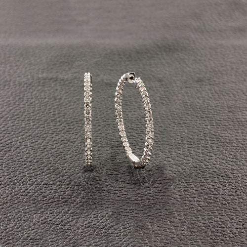 Diamond Hoop Earrings