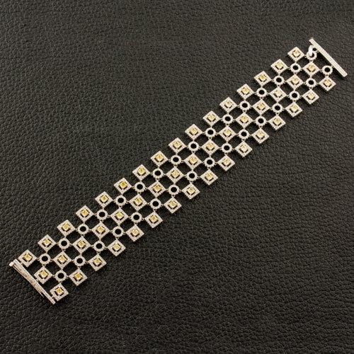 Yellow & White Diamond Bracelet