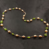 Golden South Sea Pearl, Orange Sapphire & Peridot Necklace