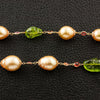 Golden South Sea Pearl, Orange Sapphire & Peridot Necklace