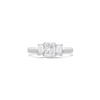 Three Stone Radiant Diamond Engagement Ring