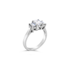 Three Stone Radiant Diamond Engagement Ring