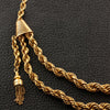 Gold Rope & Tassel Estate Necklace