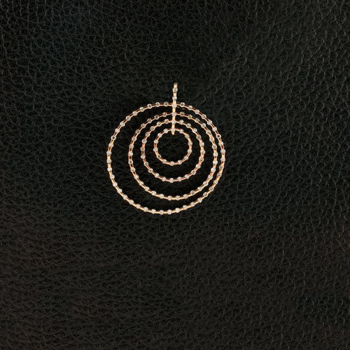 Concentric Circle Diamond Pendant