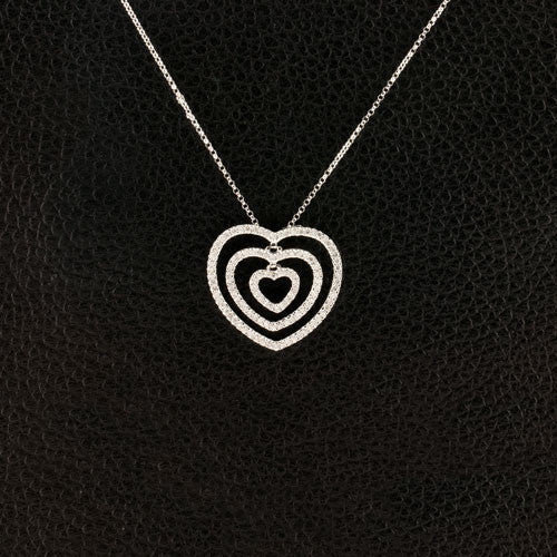 Diamond Triple Heart Pendant